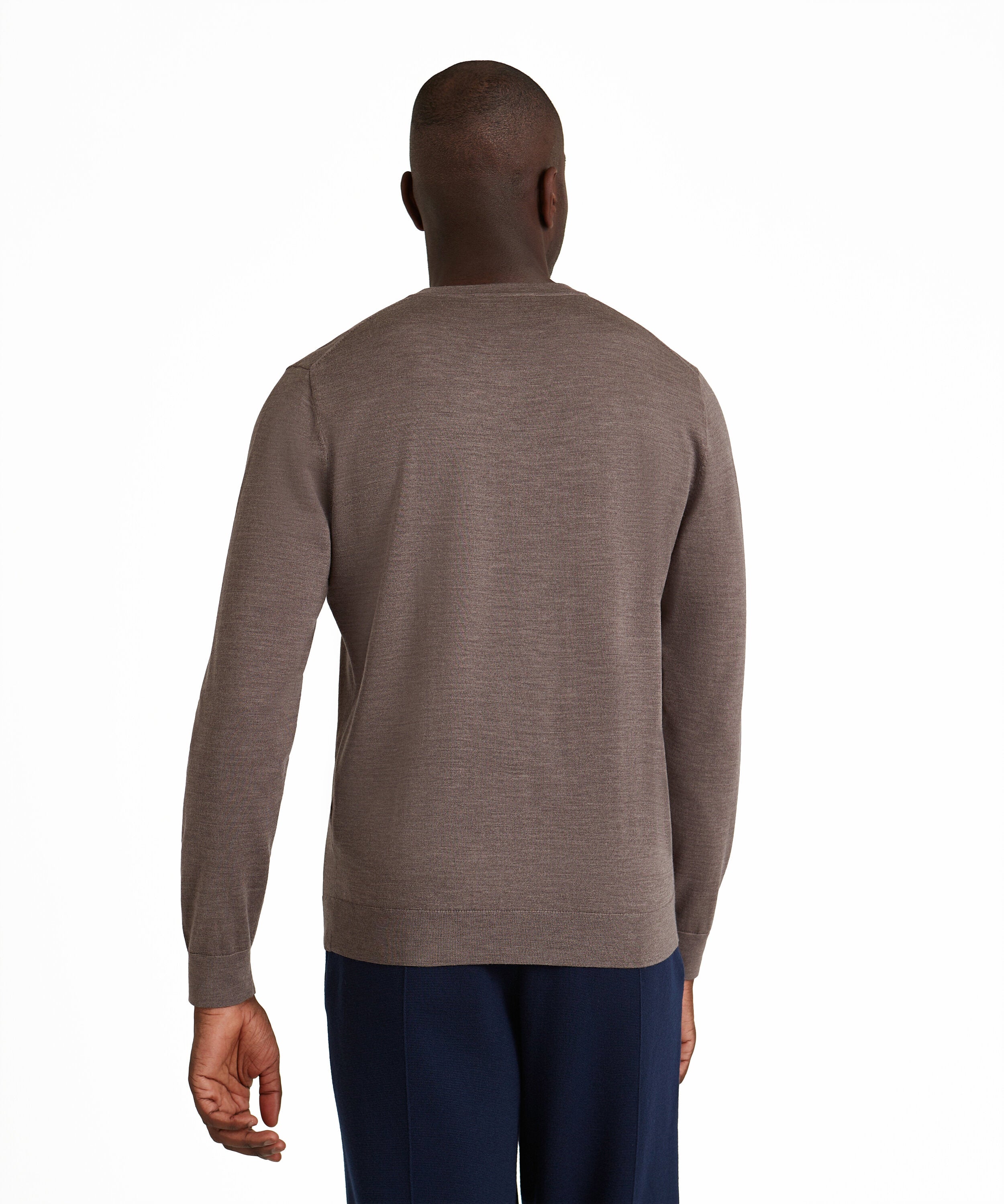 Falke Men Pullover V-neck - Men - walnut mel