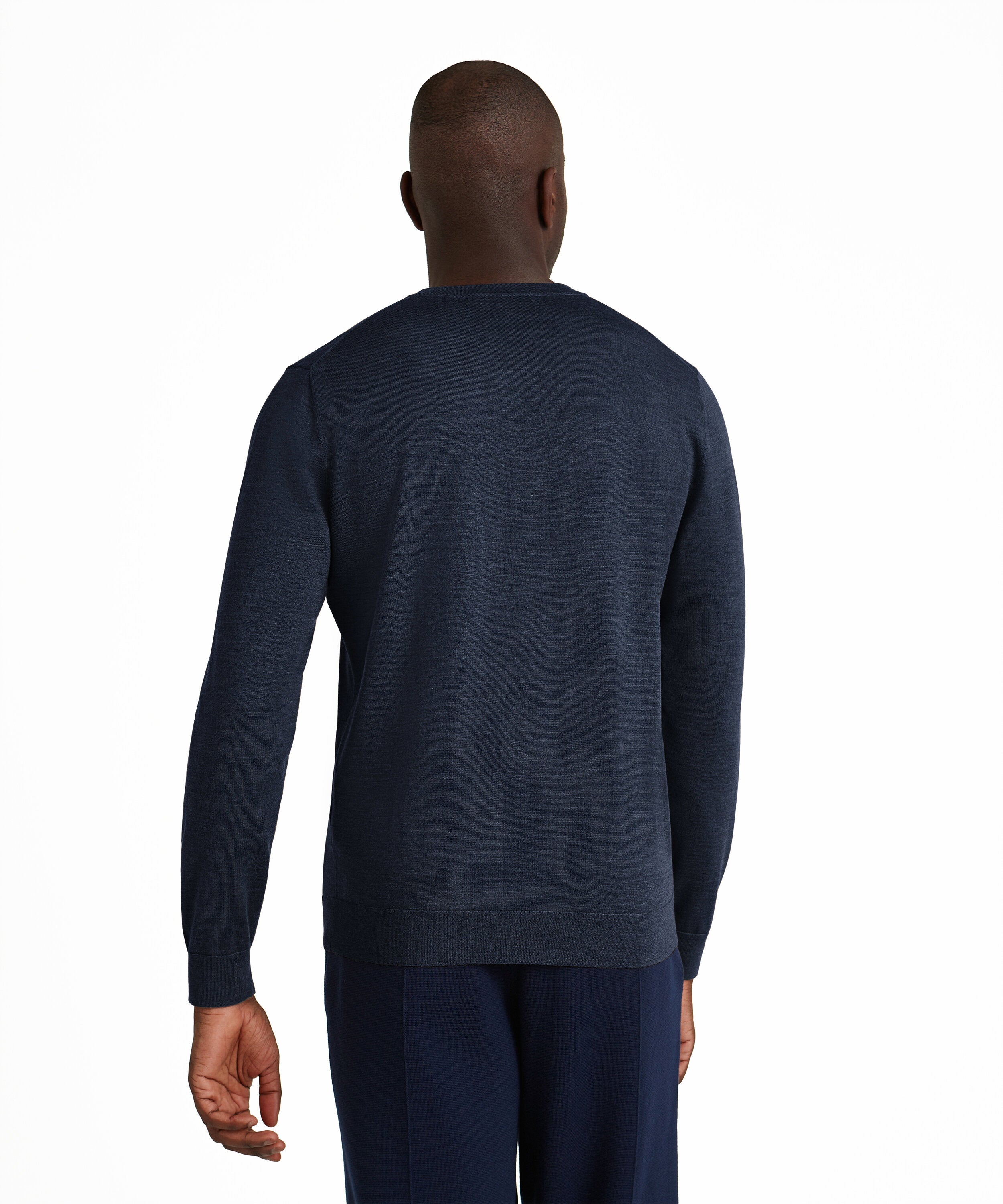 Falke Men Pullover V-neck - Men - space blue