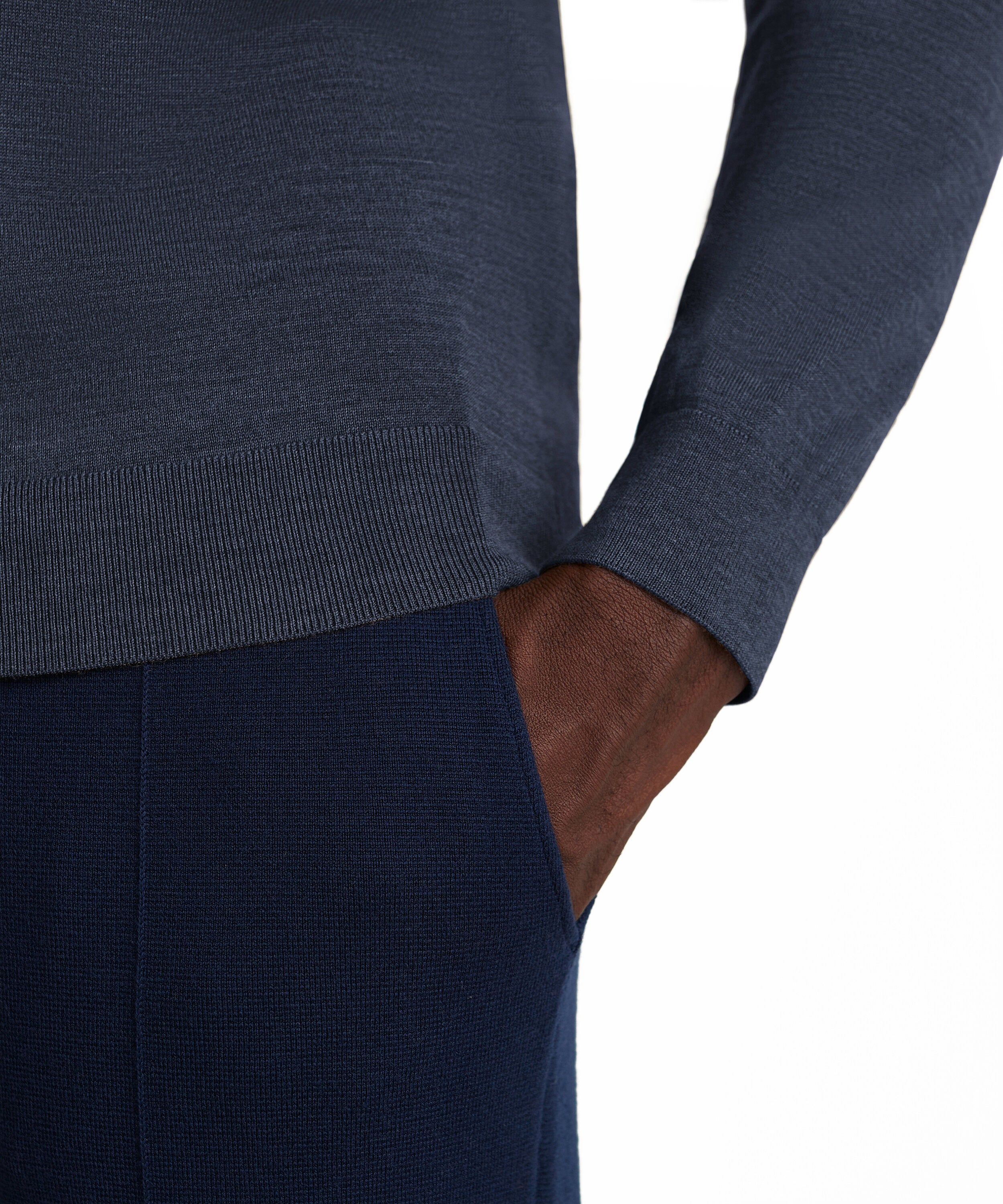 Falke Men Pullover V-neck - Men - space blue