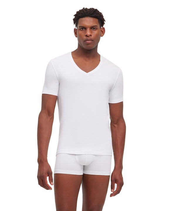 Falke 2-Pack Men T-Shirt V-neck Daily Comfort - Men - white
