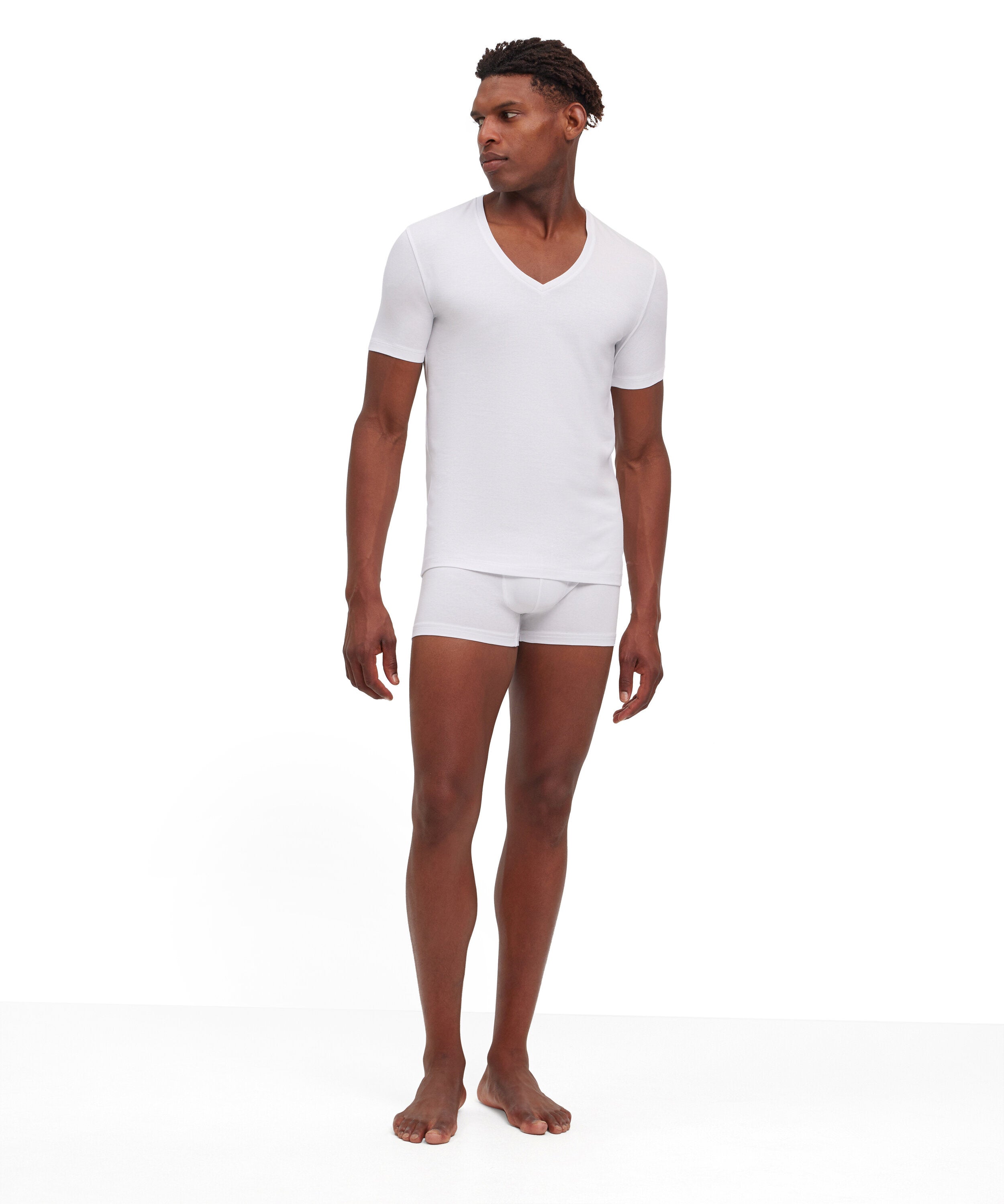 Falke 2-Pack Men T-Shirt V-neck Daily Comfort - Men - white