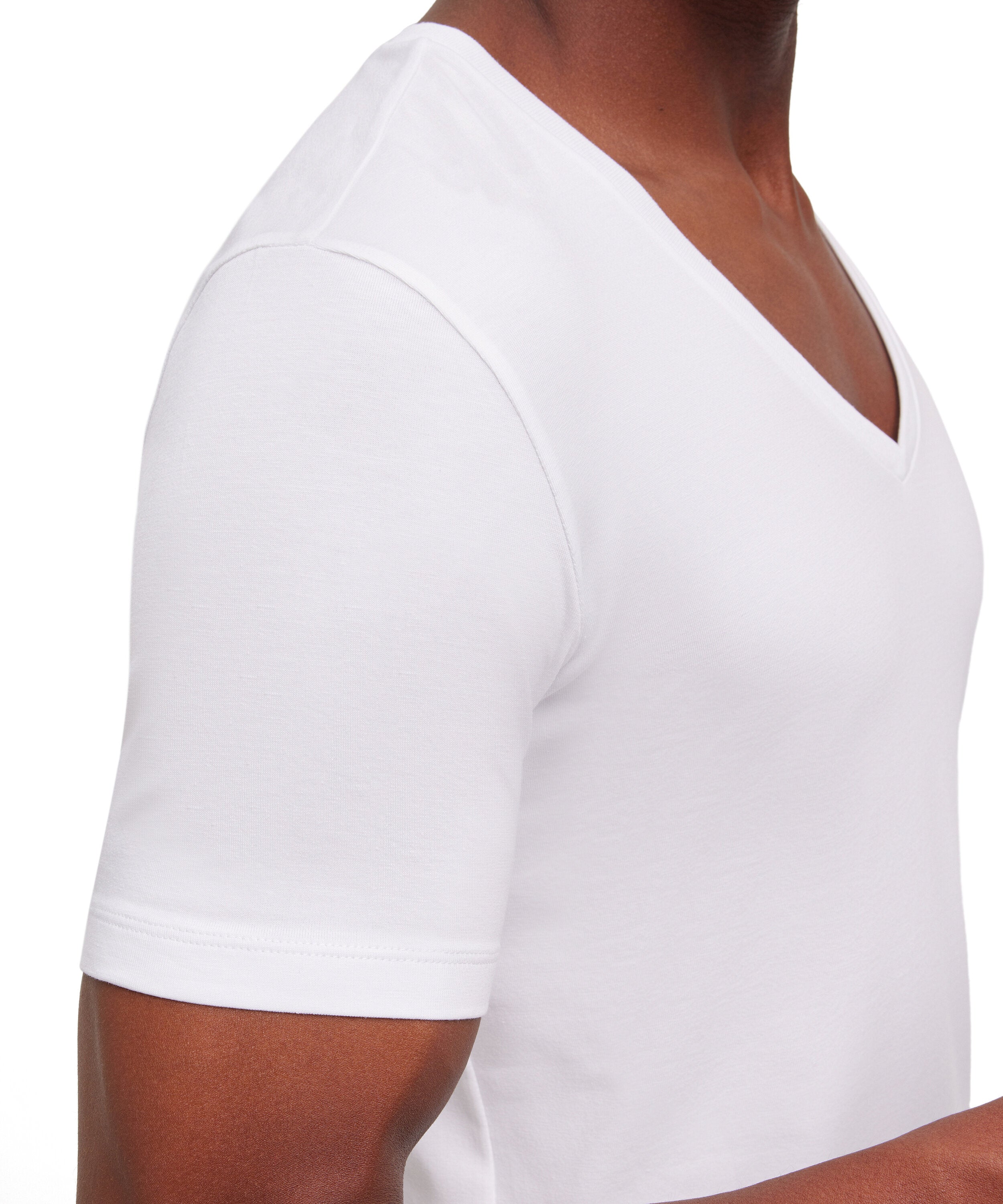 Falke 2-Pack Men T-Shirt V-neck Daily Comfort - Men - white