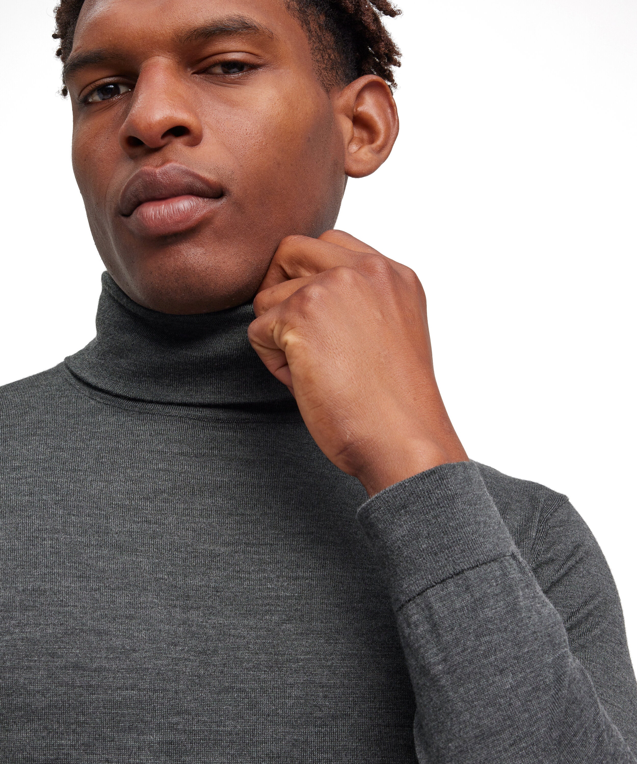 Falke Men Pullover Round-neck - Men - green mel.