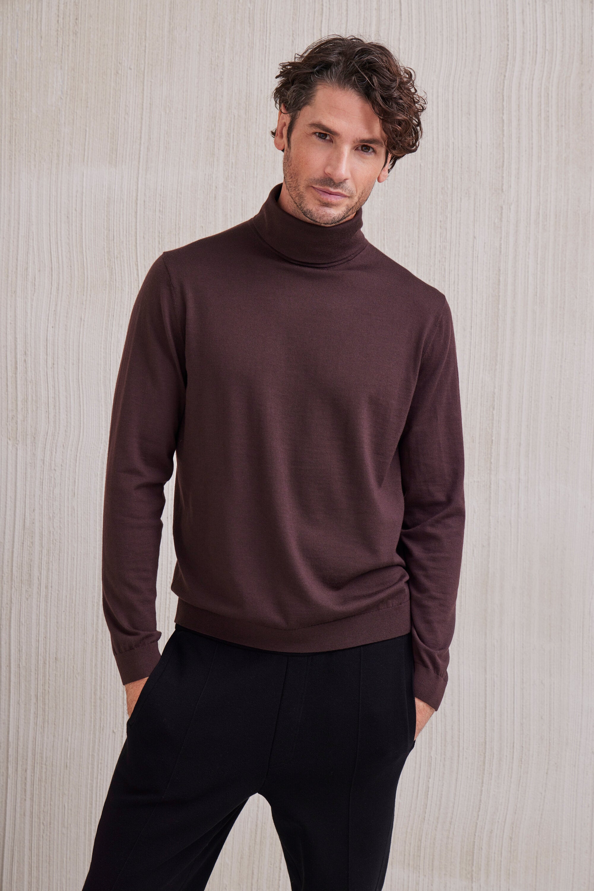 Falke Men Pullover Round-neck - Men - green mel.