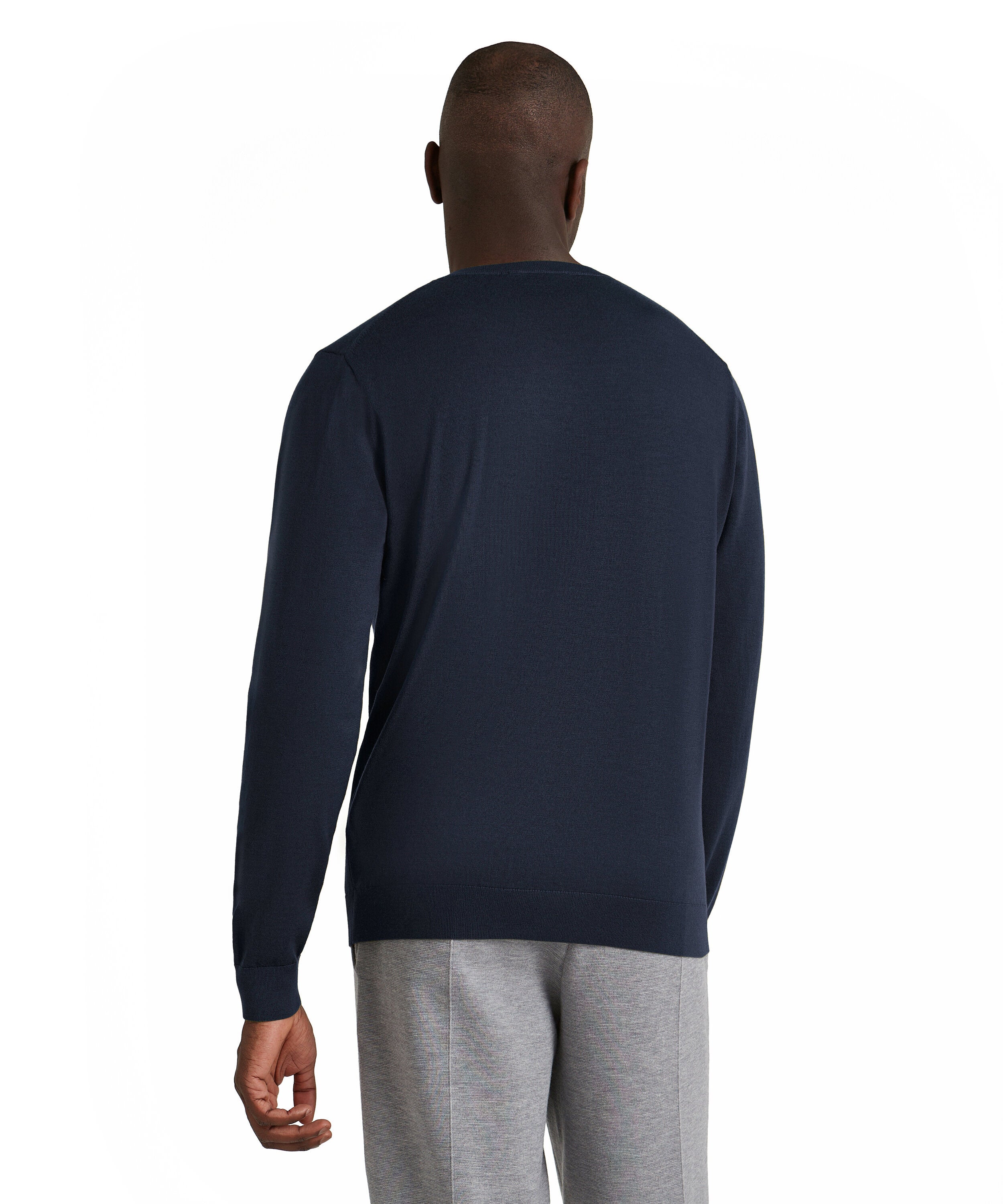 Falke Men Pullover Round-neck - Men - space blue