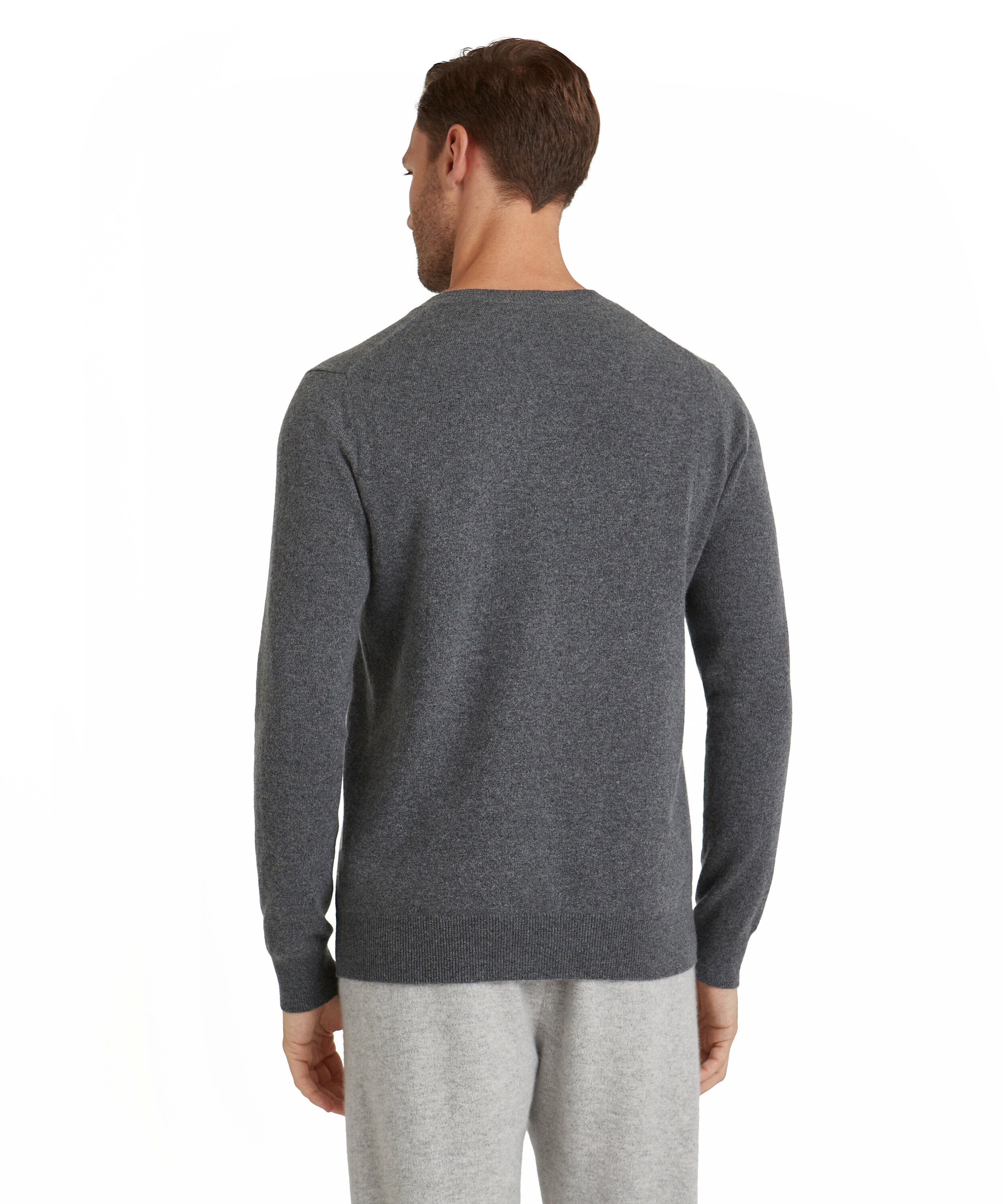 Falke Men Pullover V-neck - Men - dark grey -heather