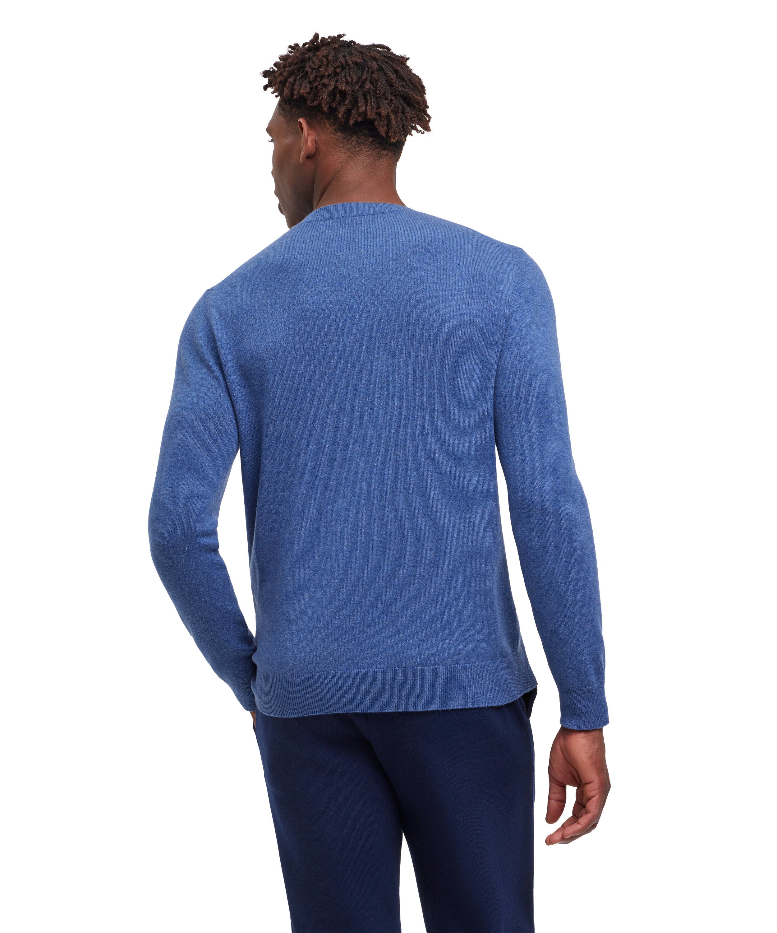 Falke Men Pullover Round-neck - Men - bluestone