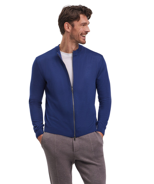 Falke Men Zip jacket Stand-up collar - Men - night blue