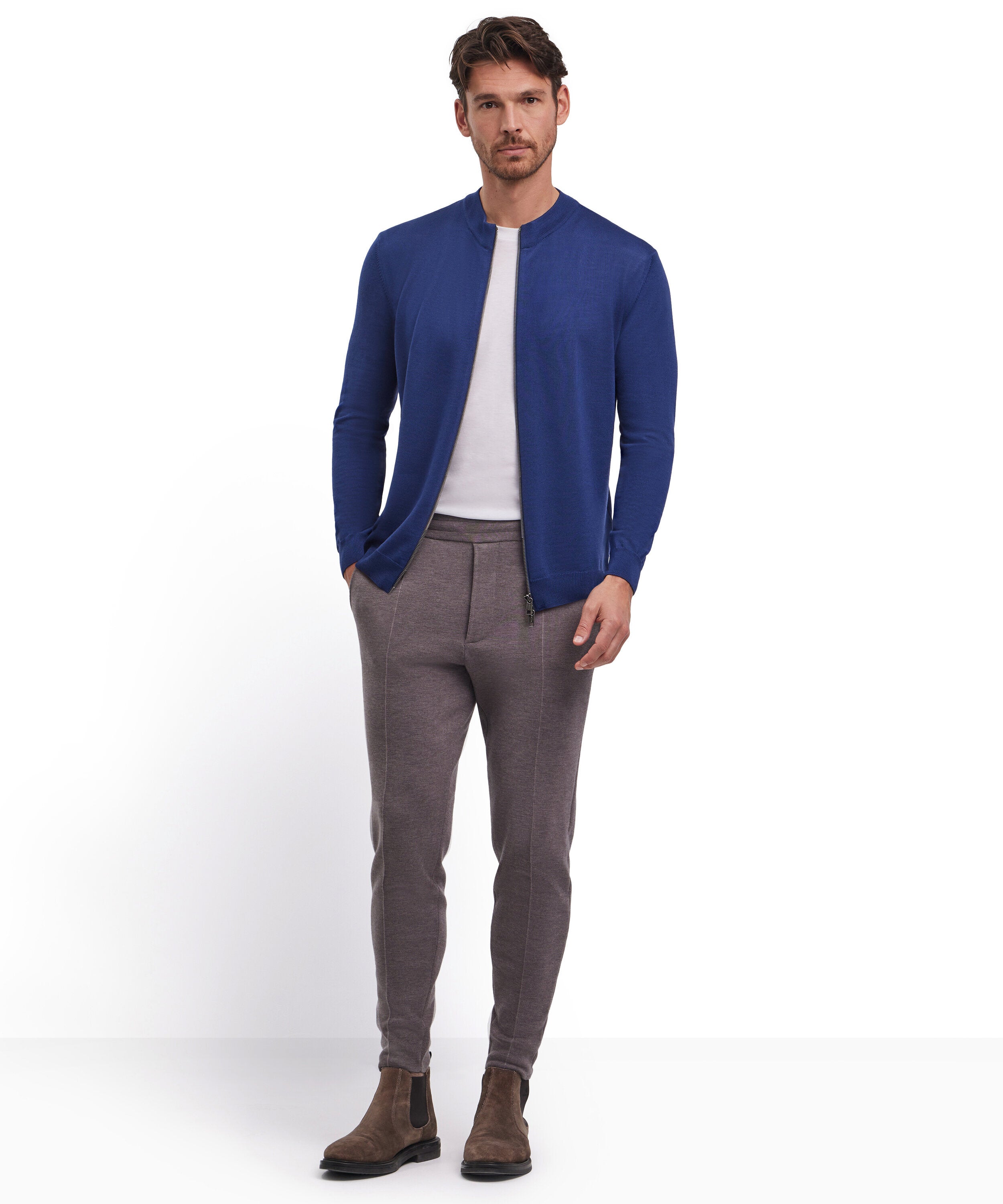 Falke Men Zip jacket Stand-up collar - Men - night blue