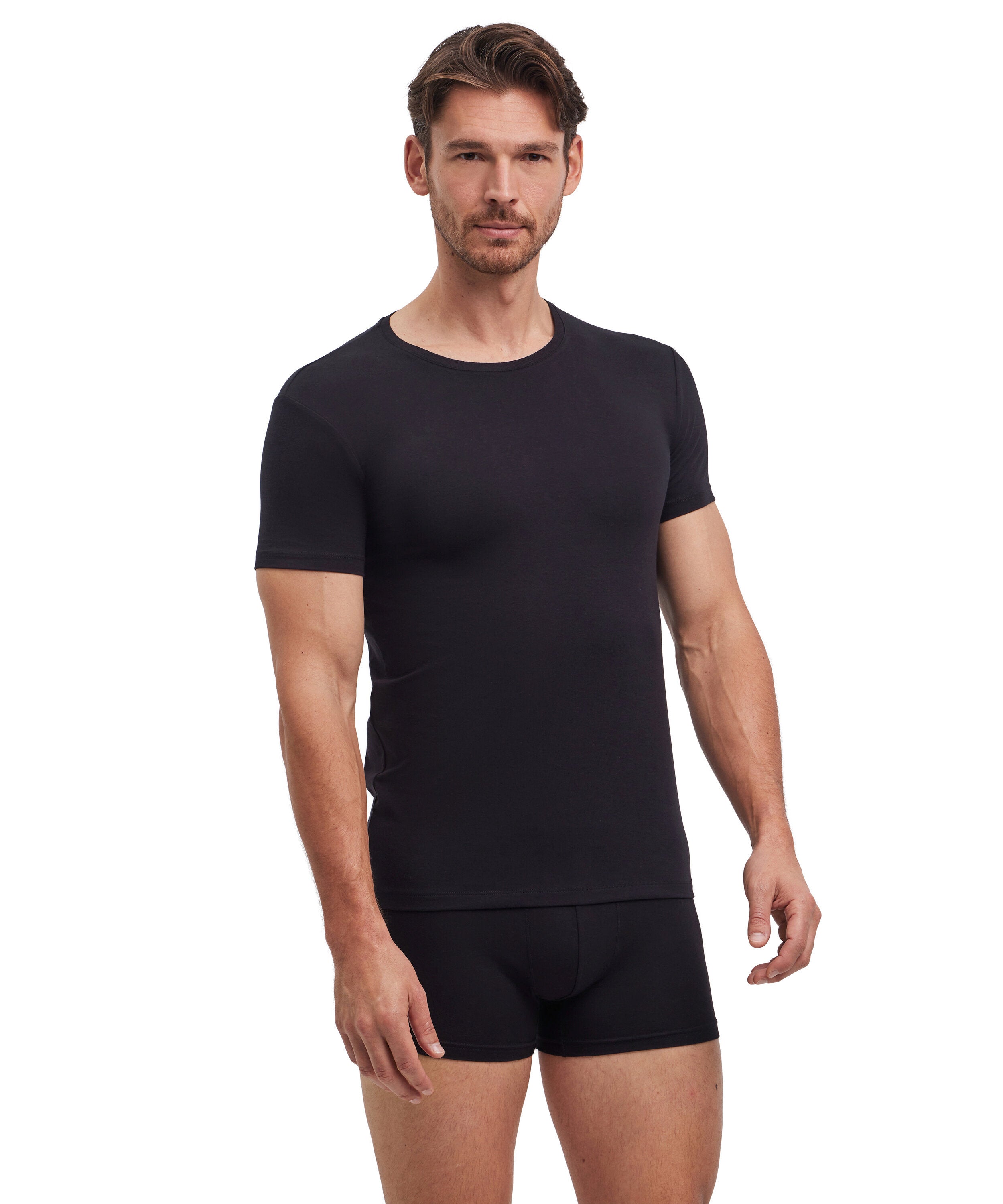 Falke 2-Pack Men T-Shirt Round-neck Daily Comfort - Men - black
