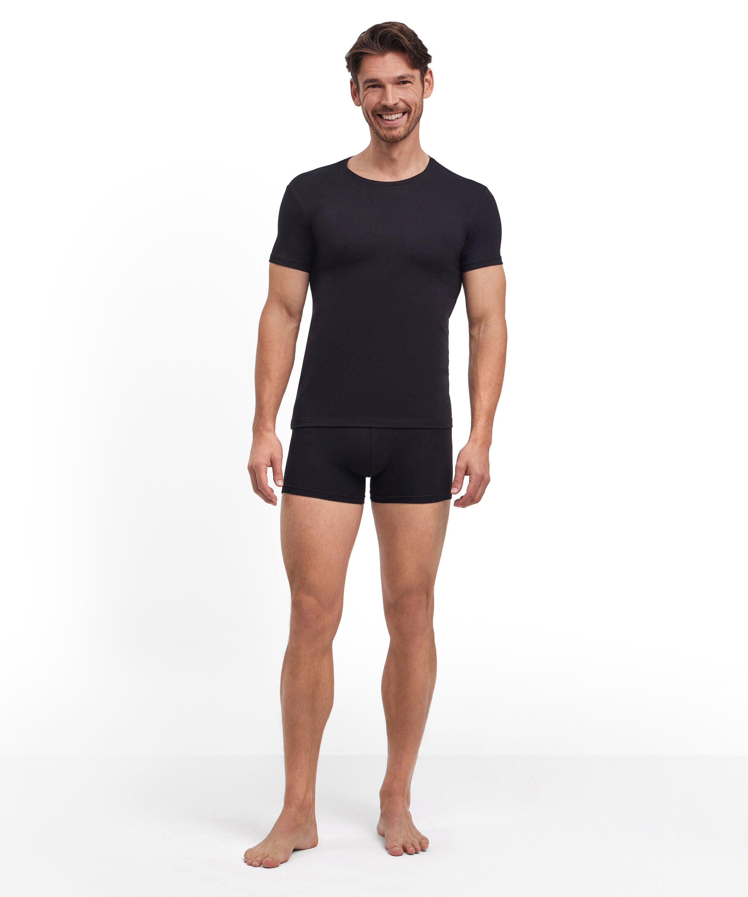 Falke 2-Pack Men T-Shirt Round-neck Daily Comfort - Men - black