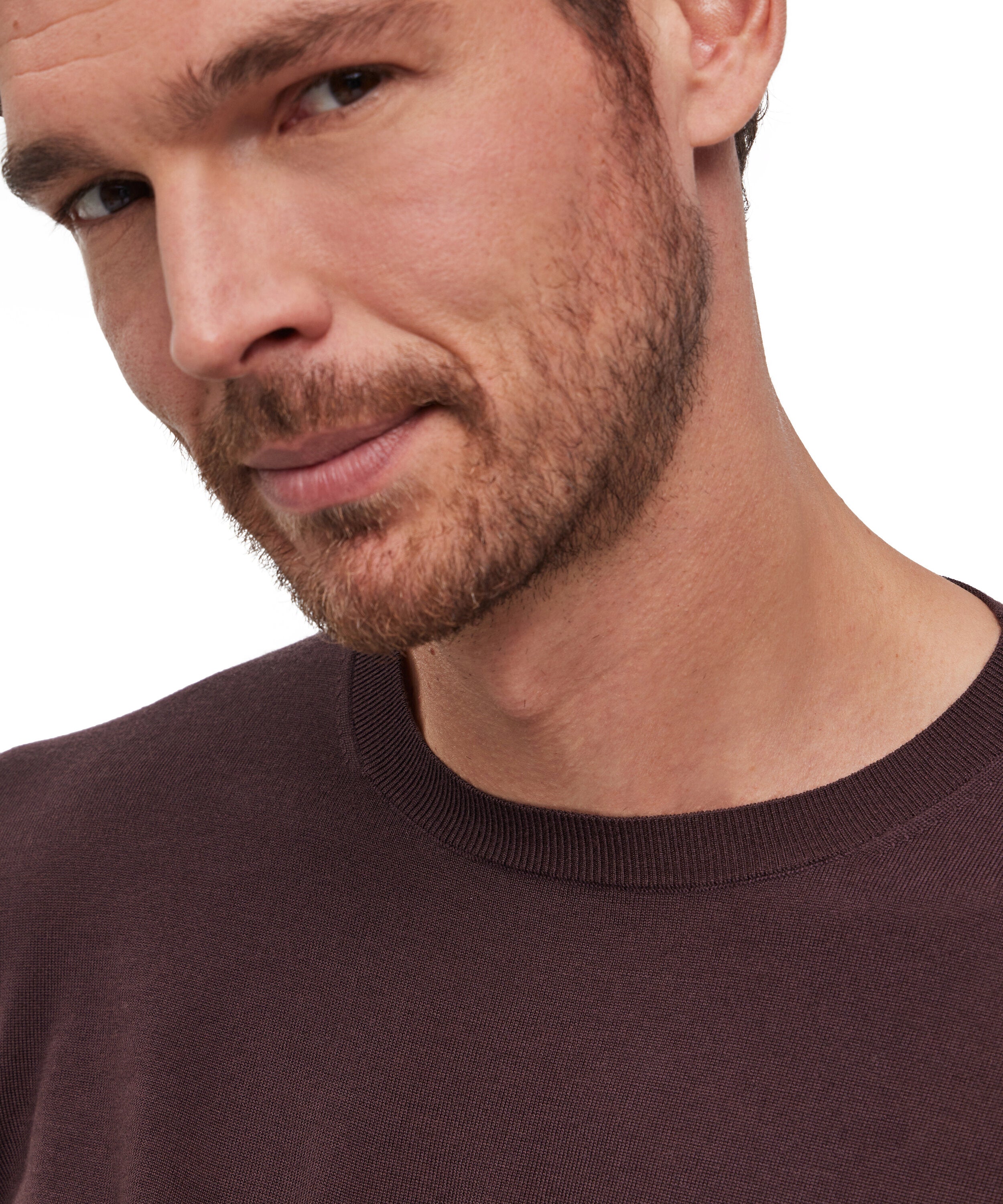 Falke Men Pullover Round-neck - Men - dark choco