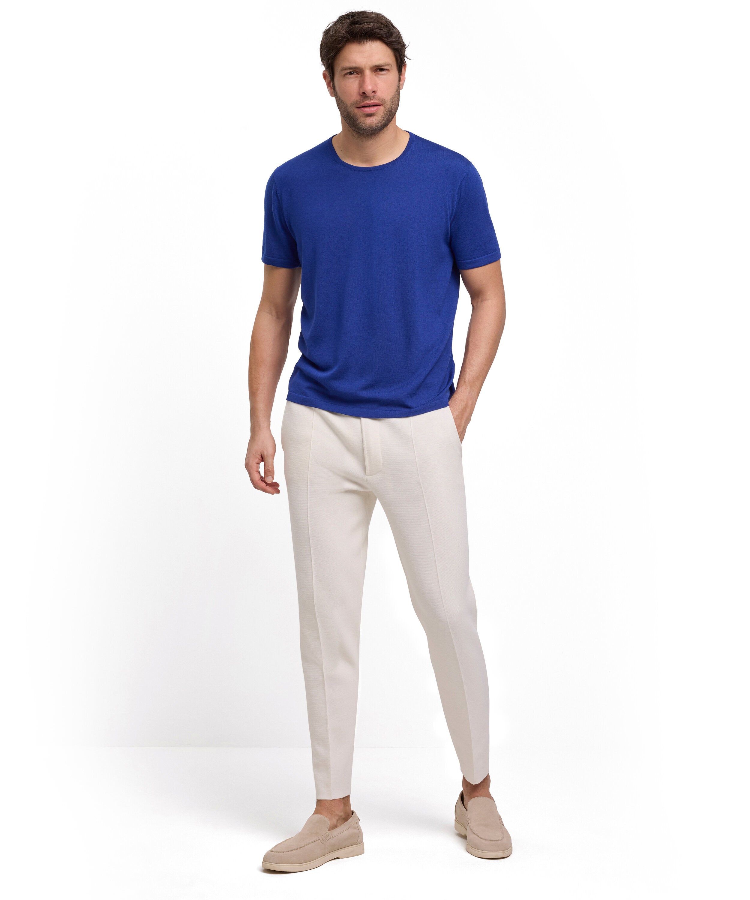 Falke Men T-Shirt Round-neck - Men - athletic blue
