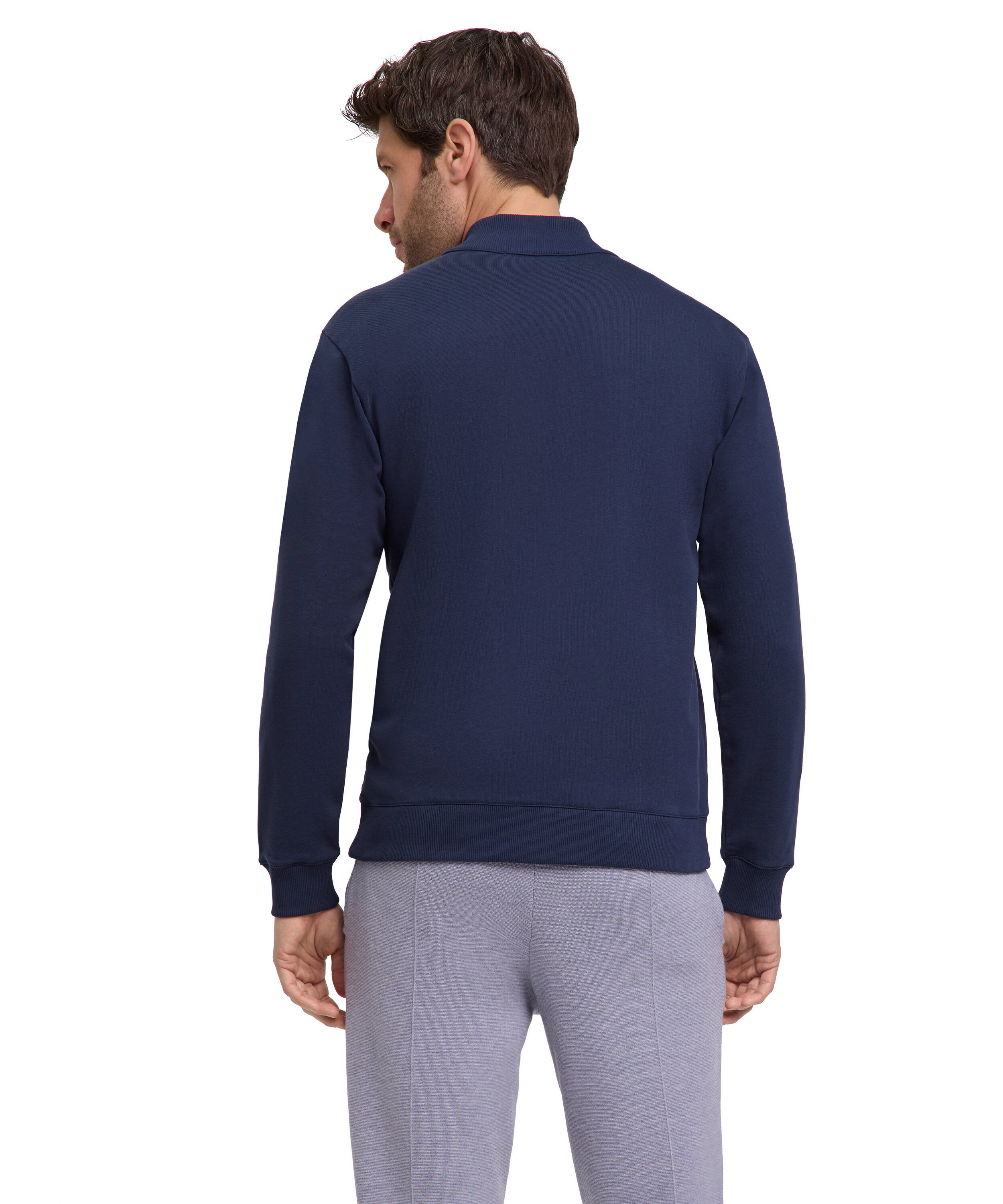 Falke Men Zip jacket Stand-up collar - Men - space blue