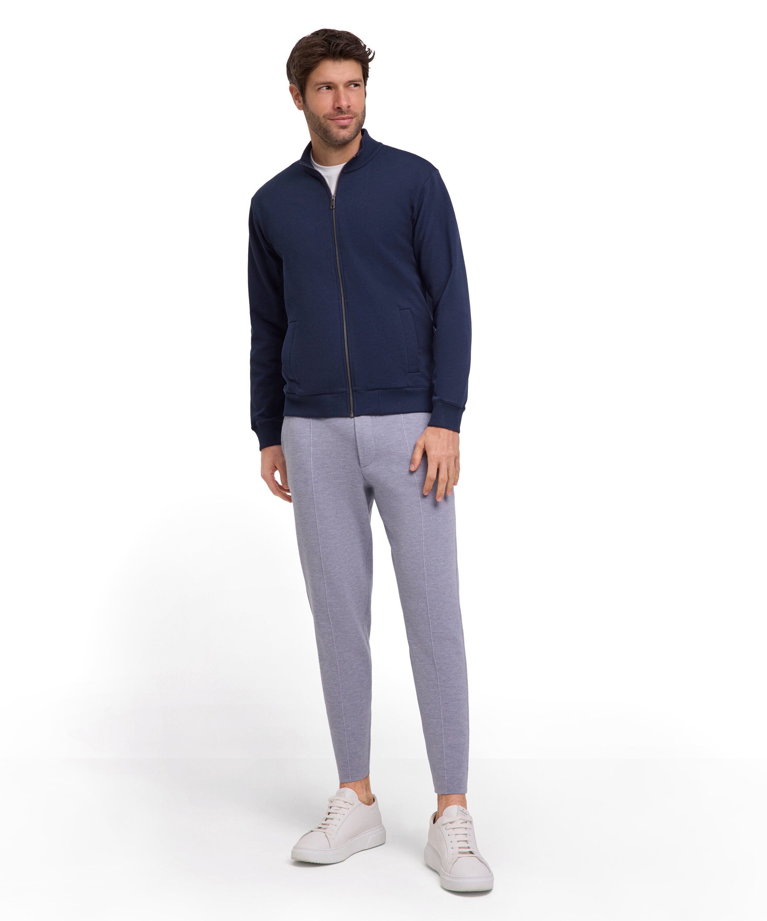 Falke Men Zip jacket Stand-up collar - Men - space blue
