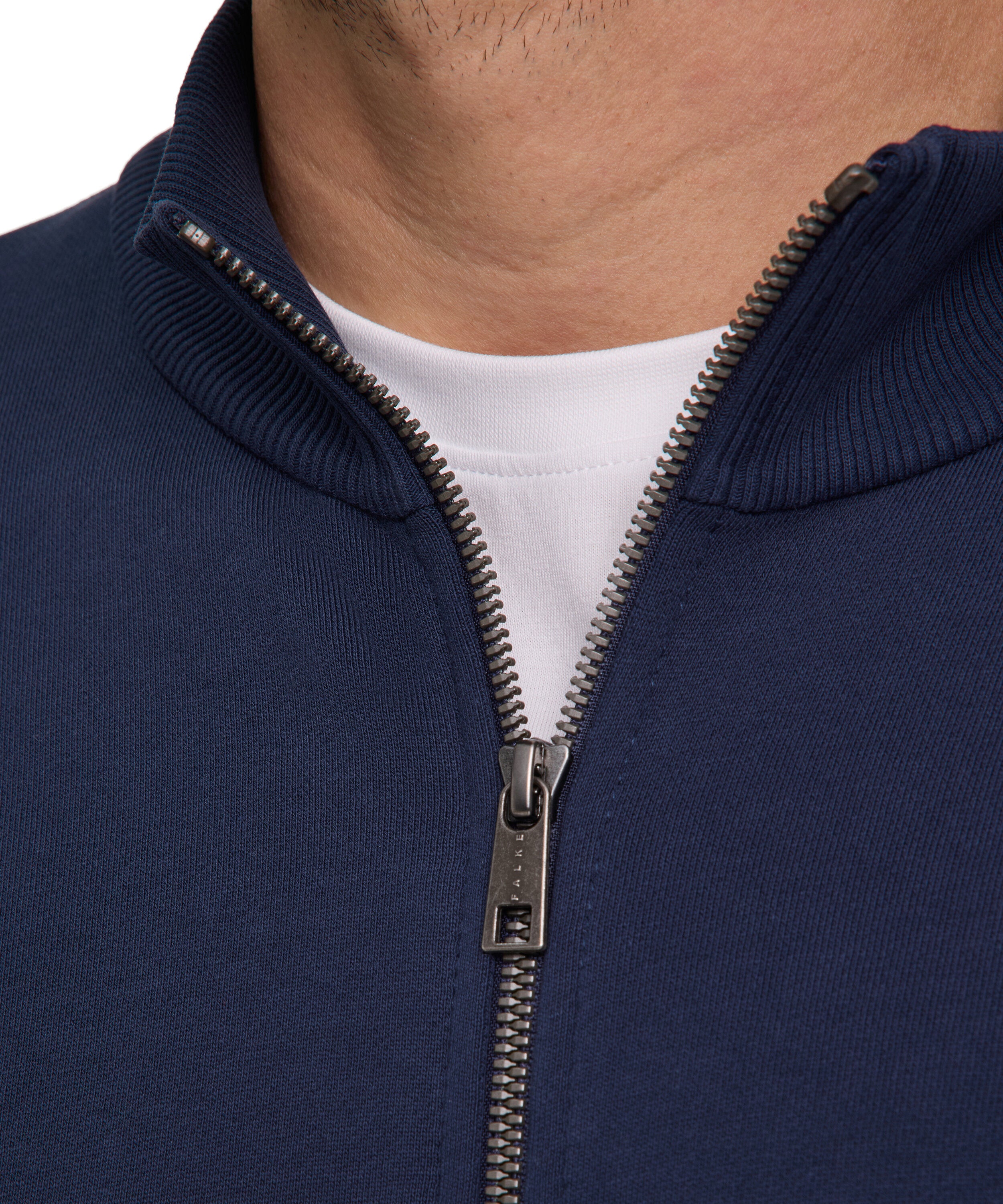 Falke Men Zip jacket Stand-up collar - Men - space blue