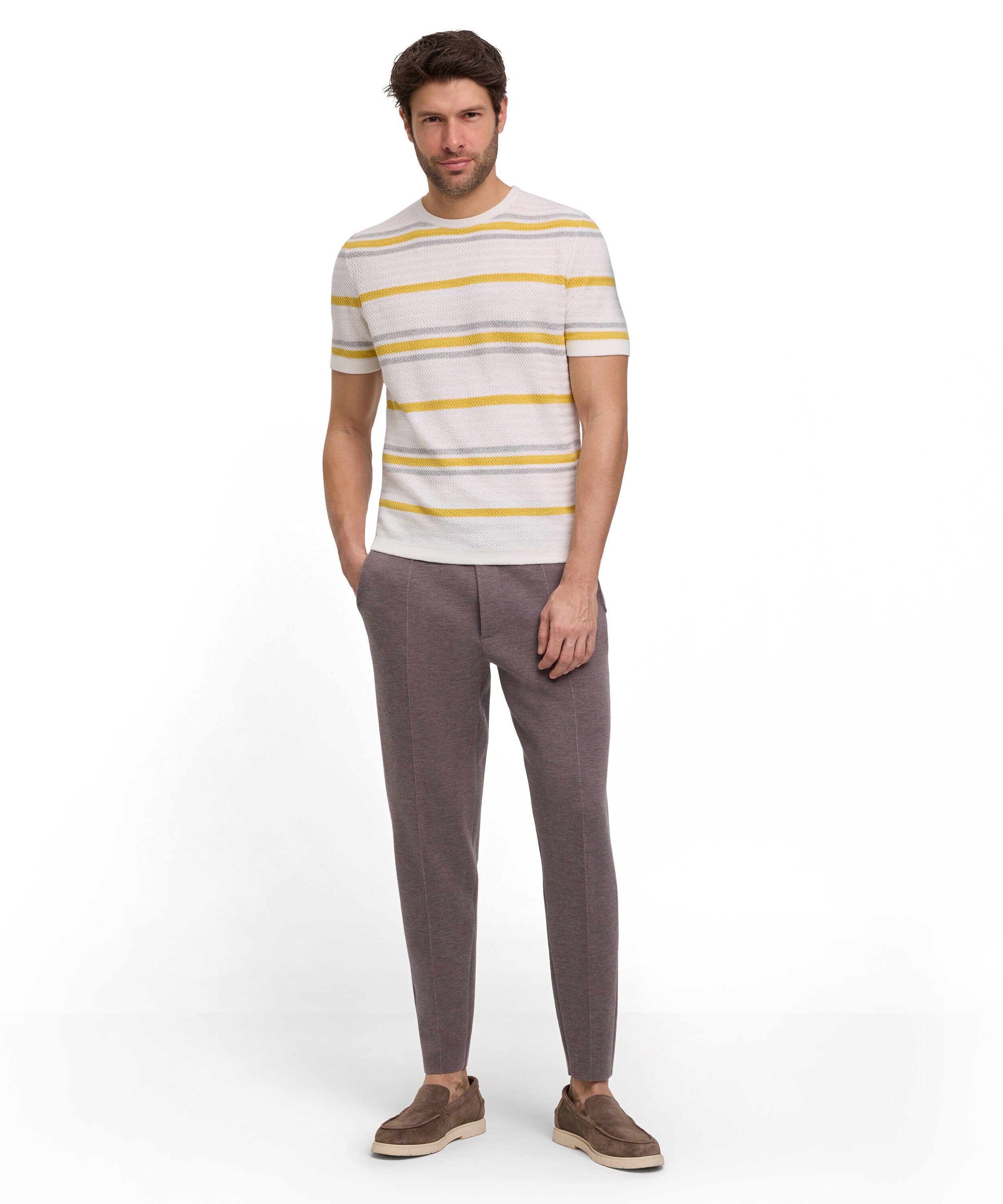 Falke Men T-Shirt Round-neck - Men - daffodil