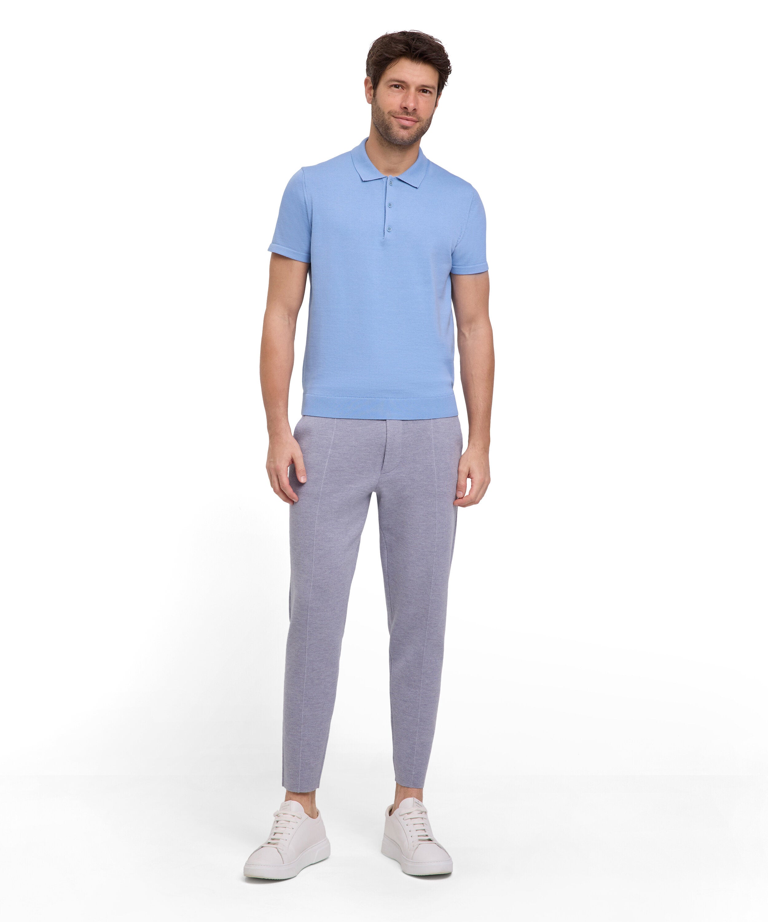 Falke Premium Knit Polo Men Polo shirt - Men - bleue