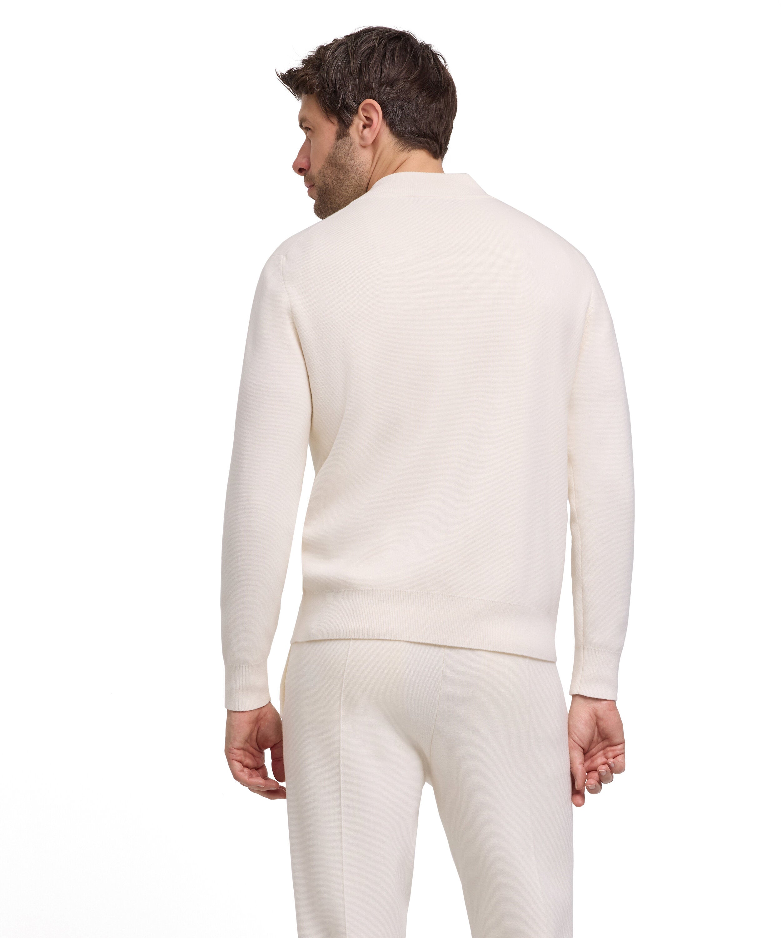 Falke Men Zip jacket Stand-up collar - Men - off-white