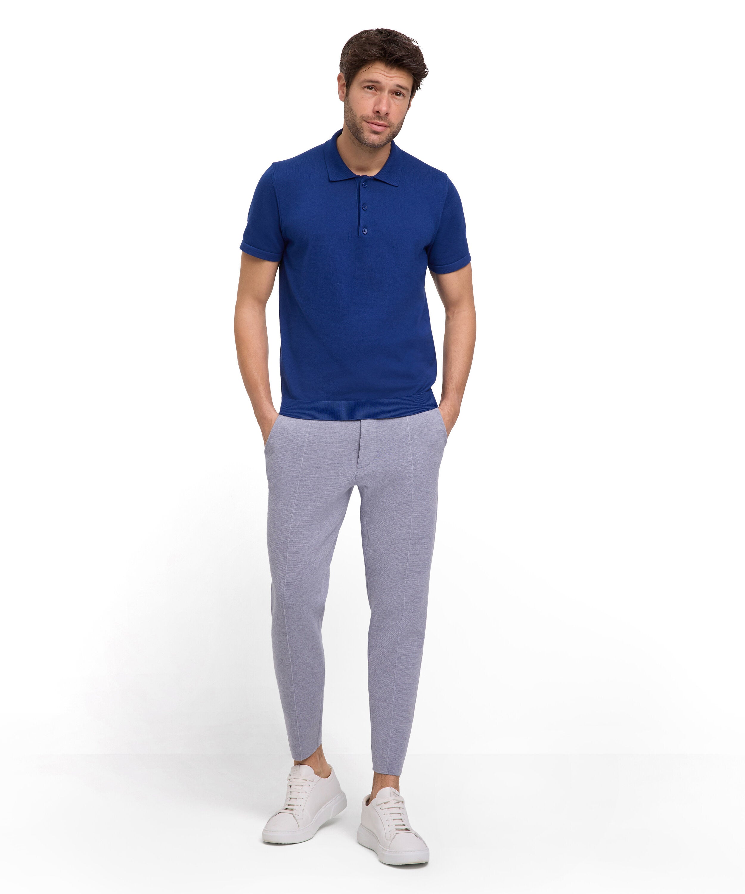 Falke Premium Knit Polo Men Polo shirt - Men - royal blue