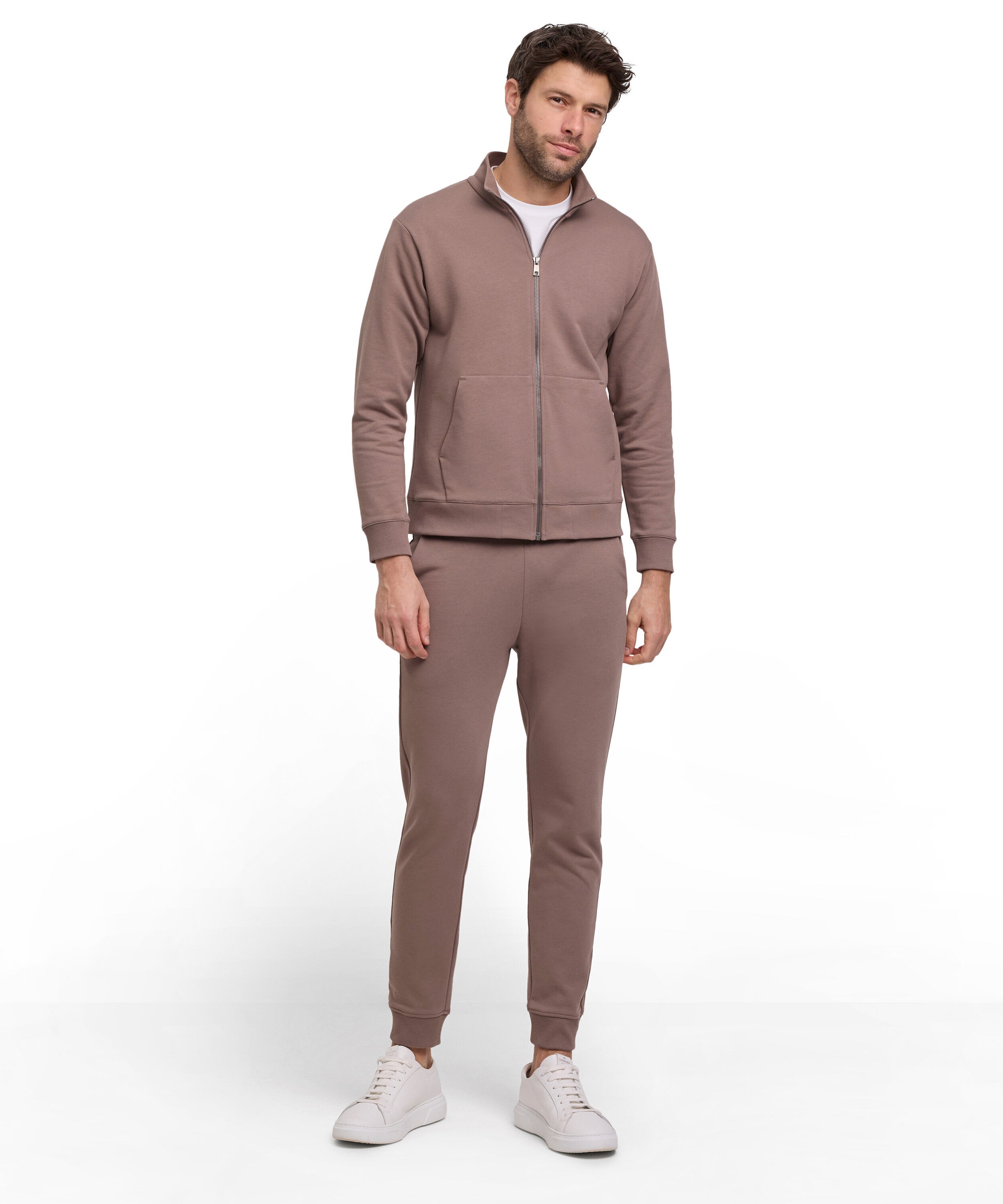 Falke Men Zip jacket Stand-up collar - Men - soil