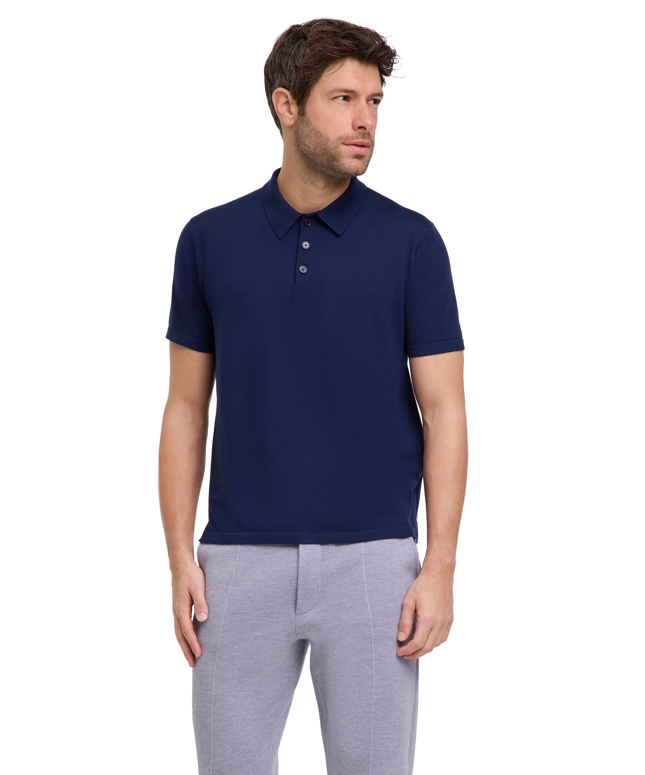Falke Premium Knit Polo Men Polo shirt - Men - space blue