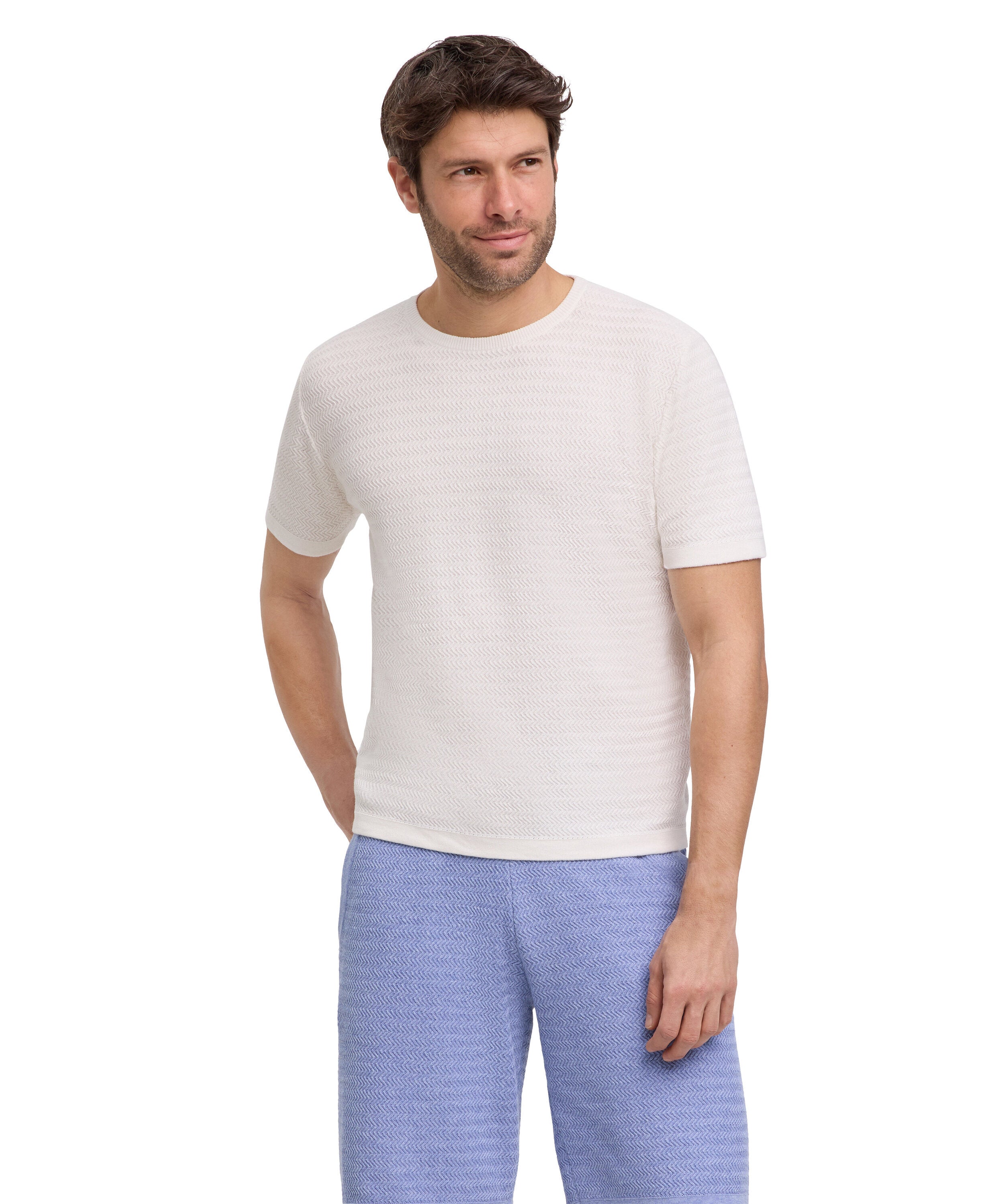 Falke Men T-Shirt Round-neck - Men - off-white