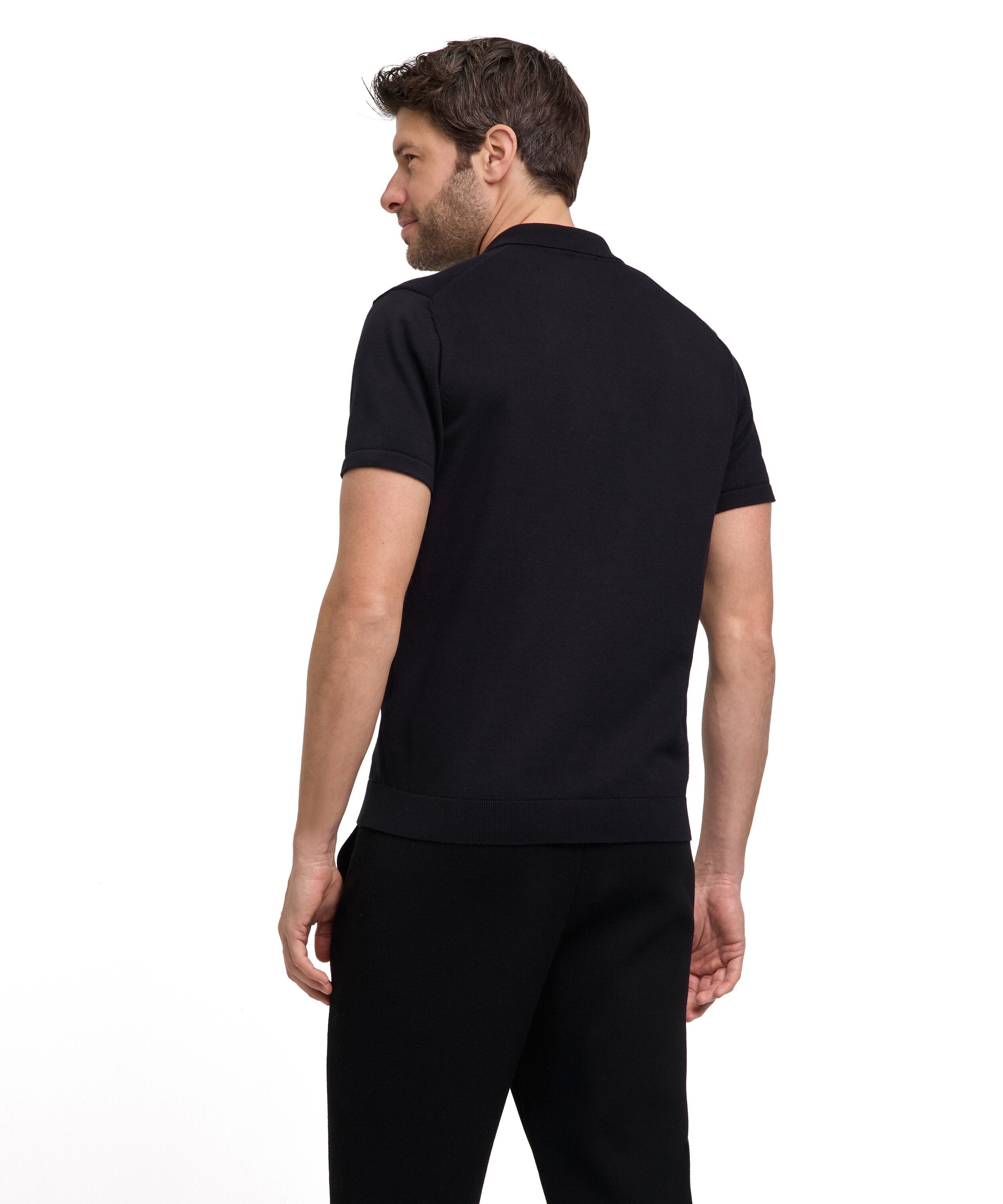 Falke Premium Knit Polo Men Polo shirt - Men - black