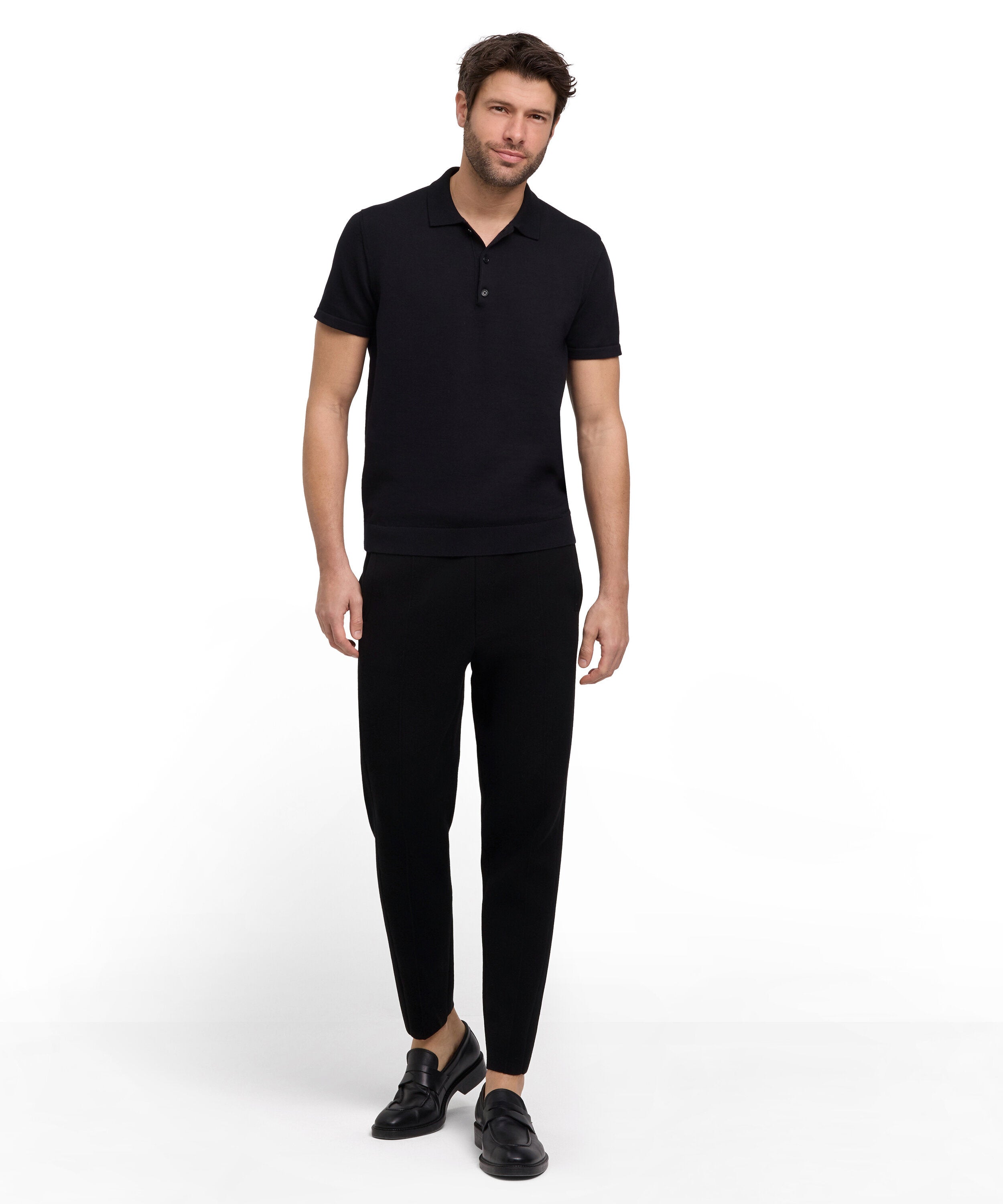 Falke Premium Knit Polo Men Polo shirt - Men - black