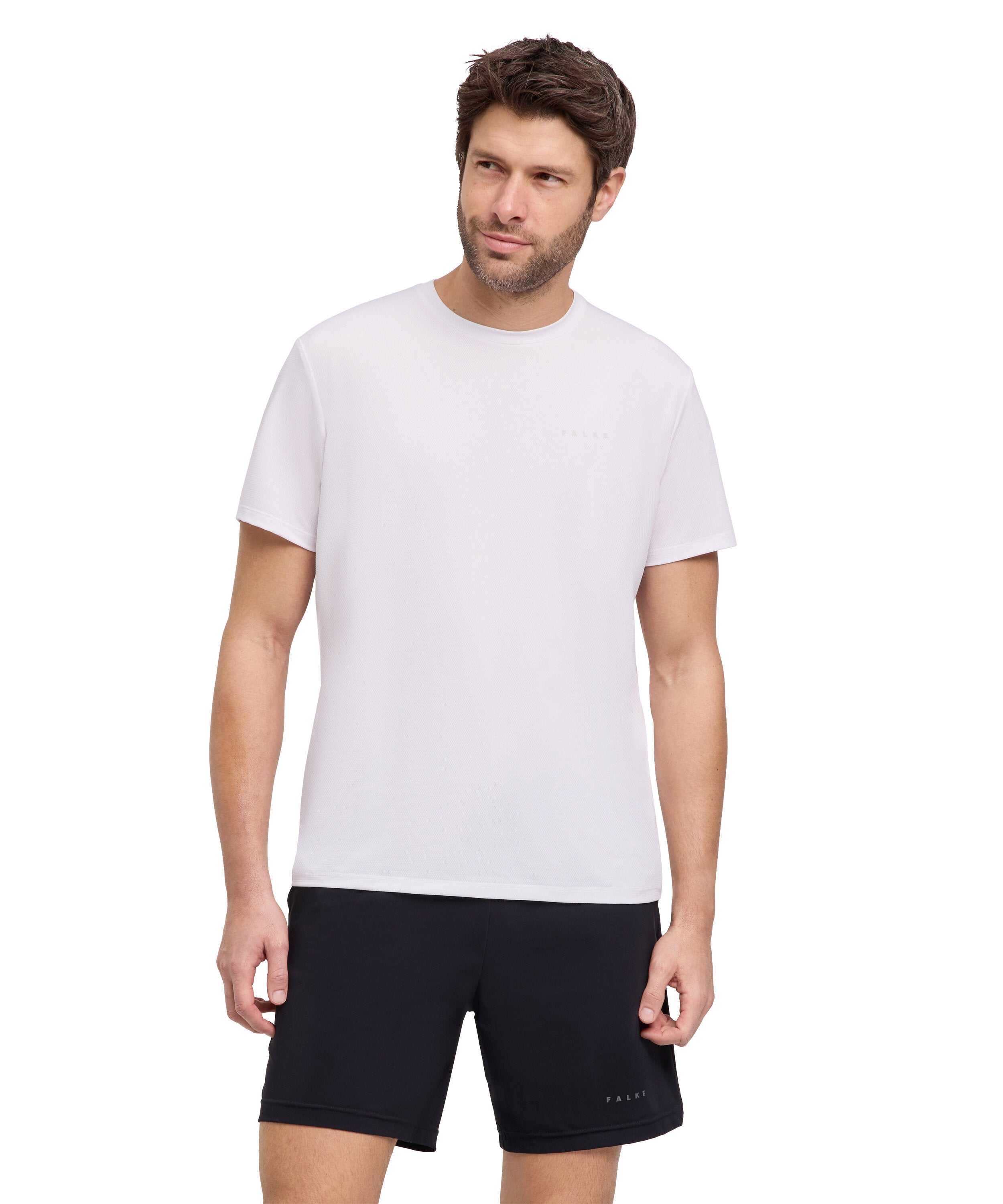 Falke Men Training T-Shirt Round-neck - Men - white