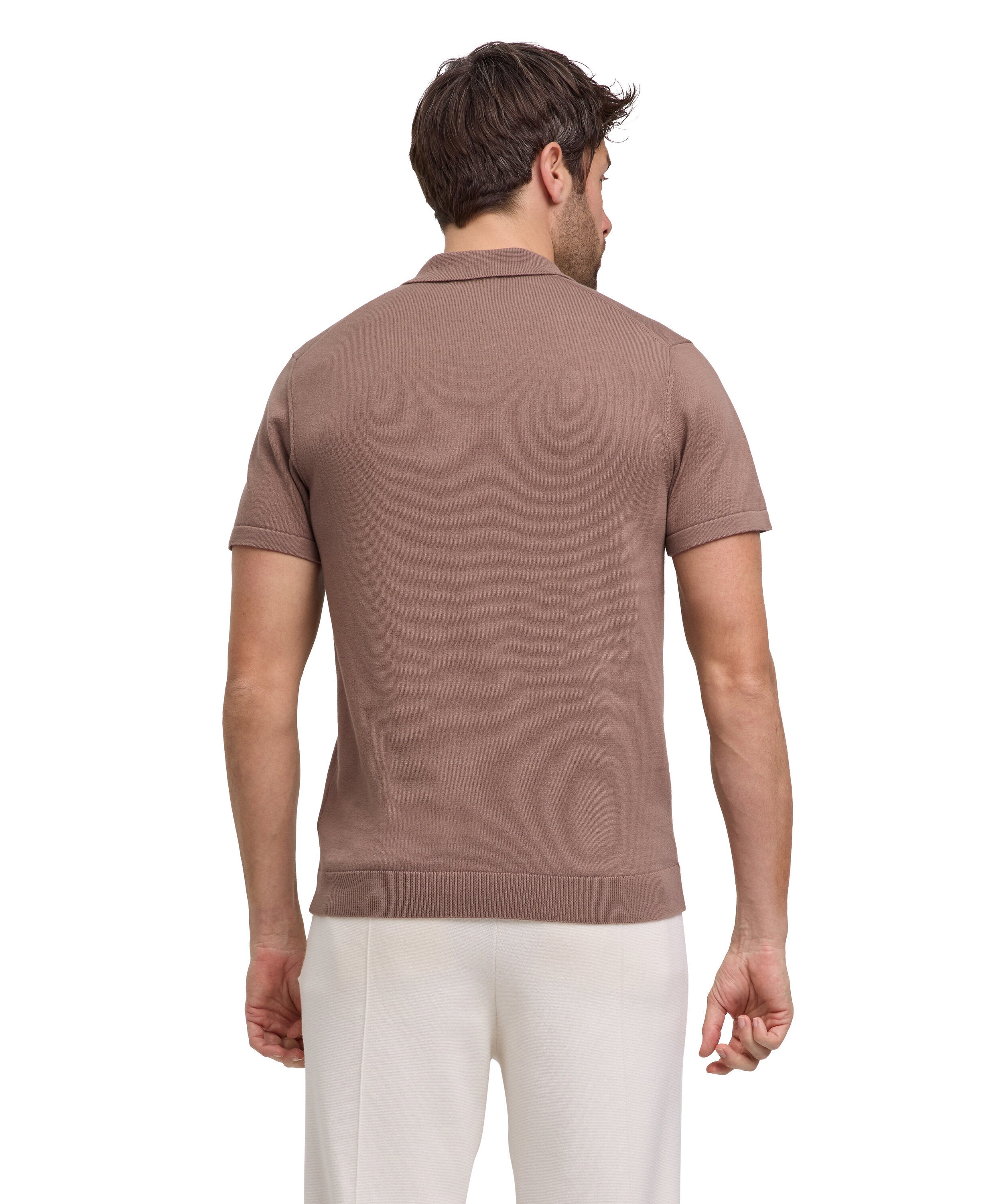 Falke Premium Knit Polo Men Polo shirt - Men - soil
